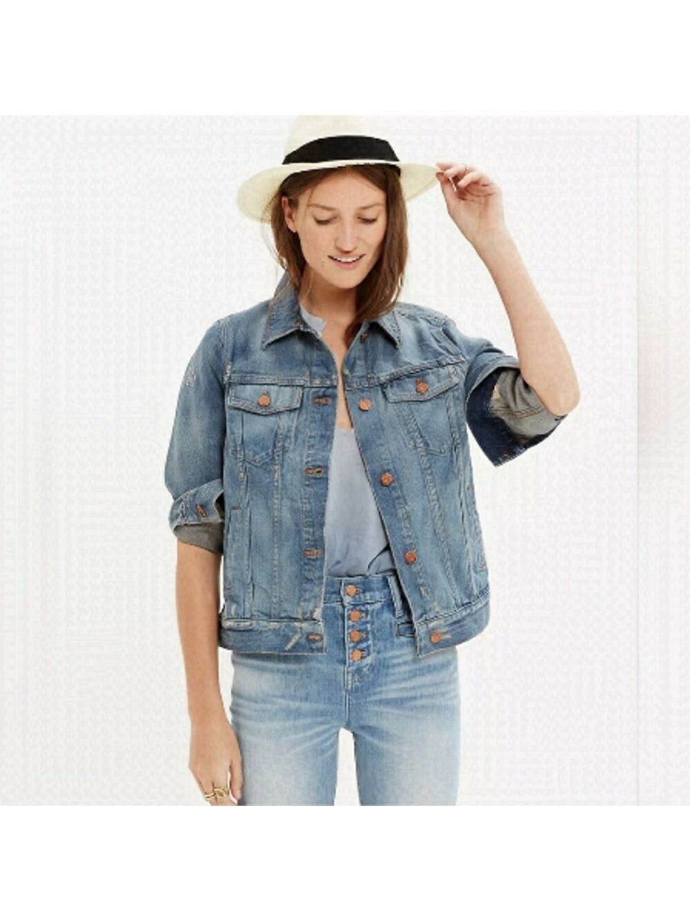 Madewell The Jean Jacket in Ellery Wash - Distressed